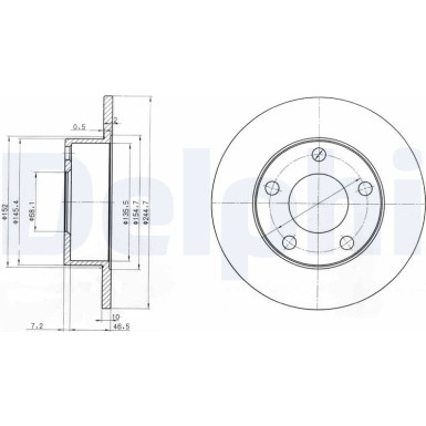 Delphi | Bremsscheibe | BG3382