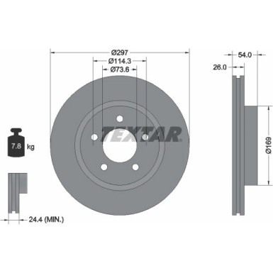 Textar | Bremsscheibe | 92230003