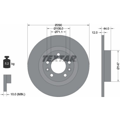 Textar | Bremsscheibe | 92238003