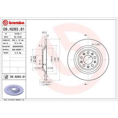 Brembo | Bremsscheibe | 08.N283.81