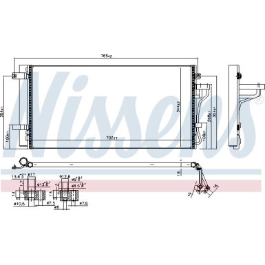 Nissens | Kondensator, Klimaanlage | 940099