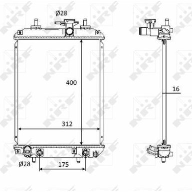 NRF | Kühler, Motorkühlung | 58538
