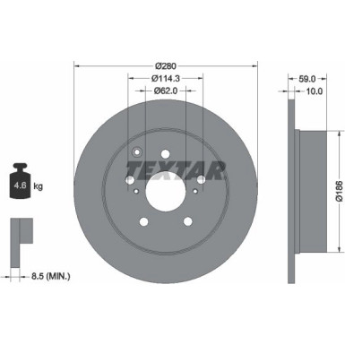 Textar | Bremsscheibe | 92168103