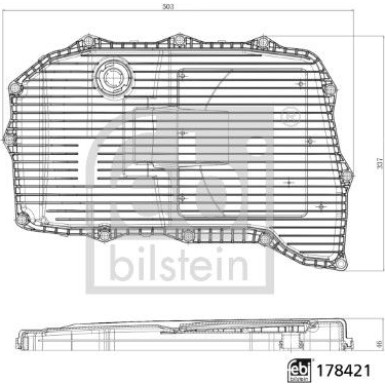 febi bilstein | Hydraulikfilter, Automatikgetriebe | 178421