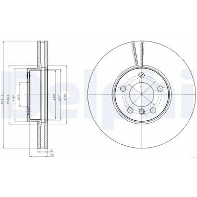 Delphi | Bremsscheibe | BG9061