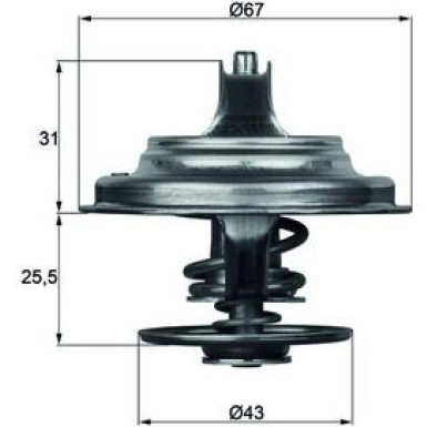 Mahle | Thermostat, Kühlmittel | TX 23 71D