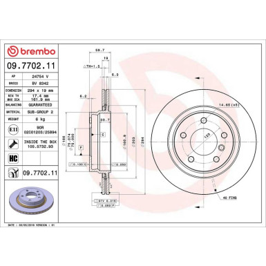 Brembo | Bremsscheibe | 09.7702.11 Brembo | Bremsscheibe | 09.7702.11
