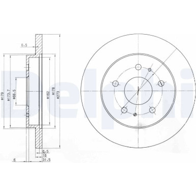 Delphi | Bremsscheibe | BG3607