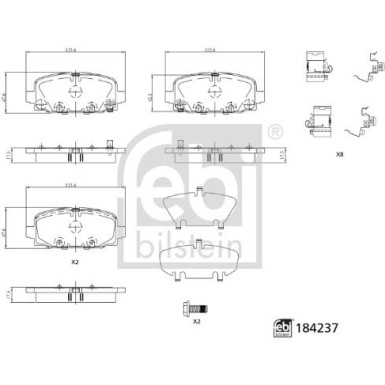 FEBI BILSTEIN 184237 Bremsbeläge