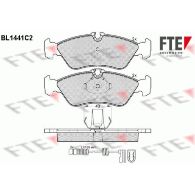 FTE | Bremsbelagsatz, Scheibenbremse | 9010195