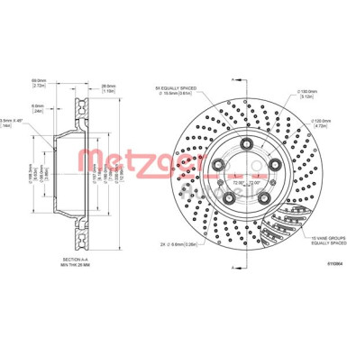 Metzger | Bremsscheibe | 6110864