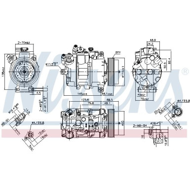 Nissens | Kompressor, Klimaanlage | 890070