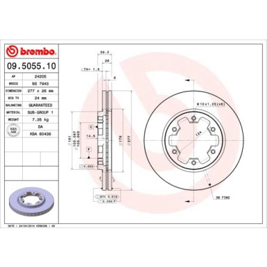 Brembo | Bremsscheibe | 09.5055.10