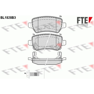 FTE | Bremsbelagsatz, Scheibenbremse | 9010406