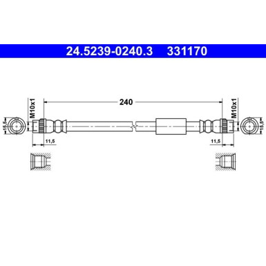 ATE | Bremsschlauch | 24.5239-0240.3