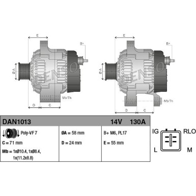 Denso | Generator | DAN1013