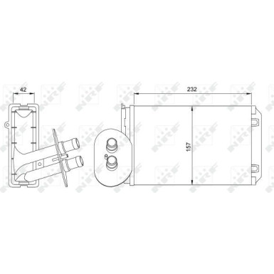 NRF | Wärmetauscher, Innenraumheizung | 54247