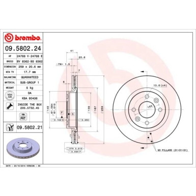 Brembo | Bremsscheibe | 09.5802.21