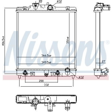 Nissens | Kühler, Motorkühlung | 63340