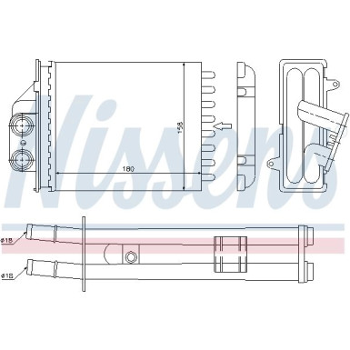 Nissens | Wärmetauscher, Innenraumheizung | 71453