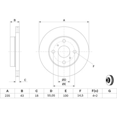 BOSCH | Bremsscheibe | 0 986 479 B92