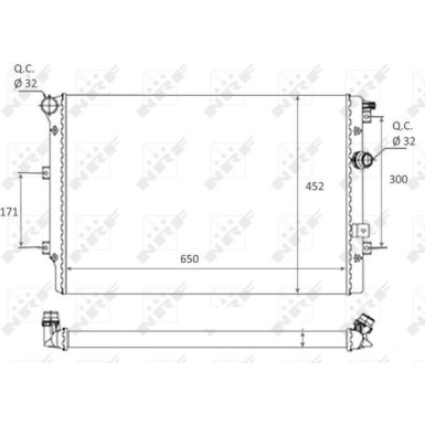 NRF | Kühler, Motorkühlung | 58464