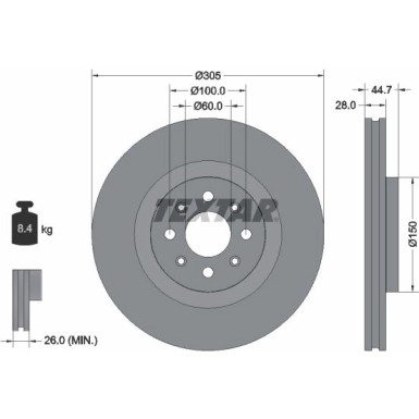 Textar | Bremsscheibe | 92202203