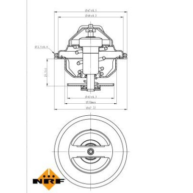 NRF | Thermostat, Kühlmittel | 725184