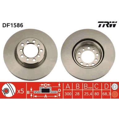 TRW | Bremsscheibe | DF1586