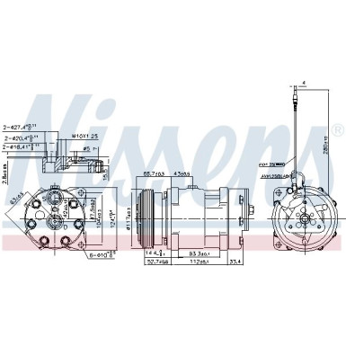 Nissens | Kompressor, Klimaanlage | 89489