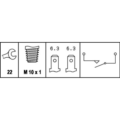 Hella | Bremslichtschalter | 6DL 003 262-001