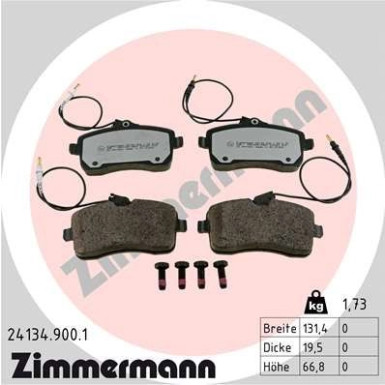 Zimmermann | Bremsbelagsatz, Scheibenbremse | 24134.900.1