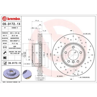 Brembo | Bremsscheibe | 09.9172.1X