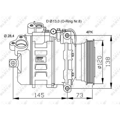 NRF | Kompressor, Klimaanlage | 32519