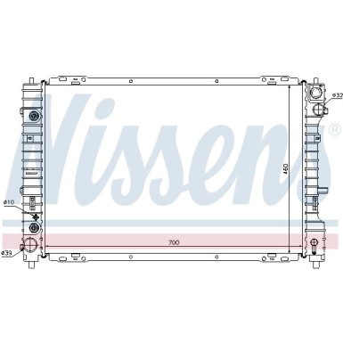 Nissens | Kühler, Motorkühlung | 62003