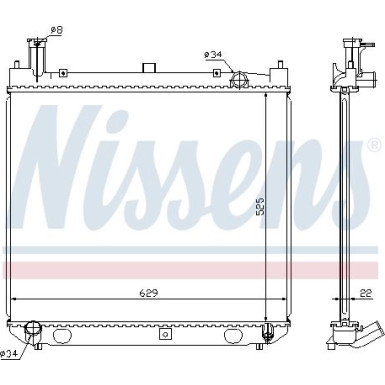 Nissens | Kühler, Motorkühlung | 64858A