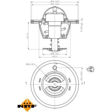 NRF | Thermostat, Kühlmittel | 725180