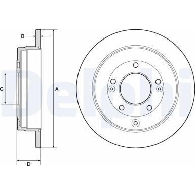 Delphi | Bremsscheibe | BG4767C