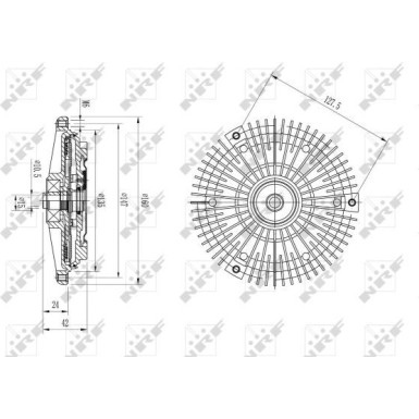 NRF | Kupplung, Kühlerlüfter | 49615