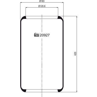 FEBI BILSTEIN 20927 Federbalg, Luftfederung