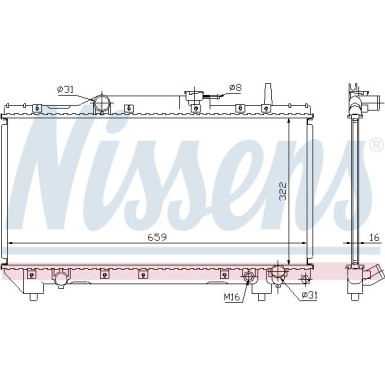 Nissens | Kühler, Motorkühlung | 64837A