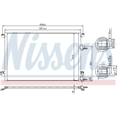 Nissens | Kondensator, Klimaanlage | 940320