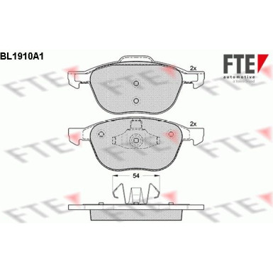 FTE | Bremsbelagsatz, Scheibenbremse | 9010499