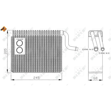 NRF | Verdampfer, Klimaanlage | 36050