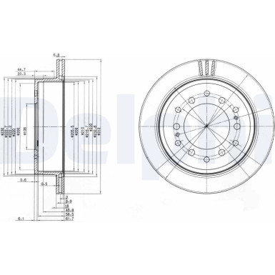 Delphi | Bremsscheibe | BG3557