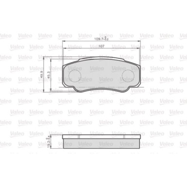 Valeo | Bremsbelagsatz, Scheibenbremse | 872921