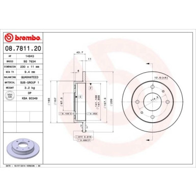 Brembo | Bremsscheibe | 08.7811.20