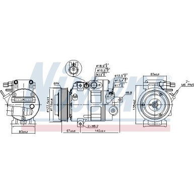 Nissens | Kompressor, Klimaanlage | 890685