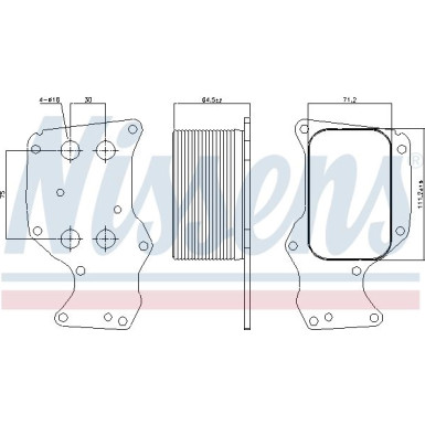 Nissens | Ölkühler, Motoröl | 90851