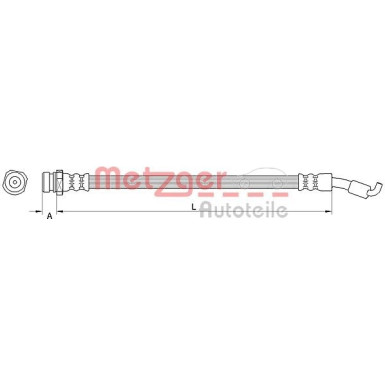 Metzger | Bremsschlauch | 4110822